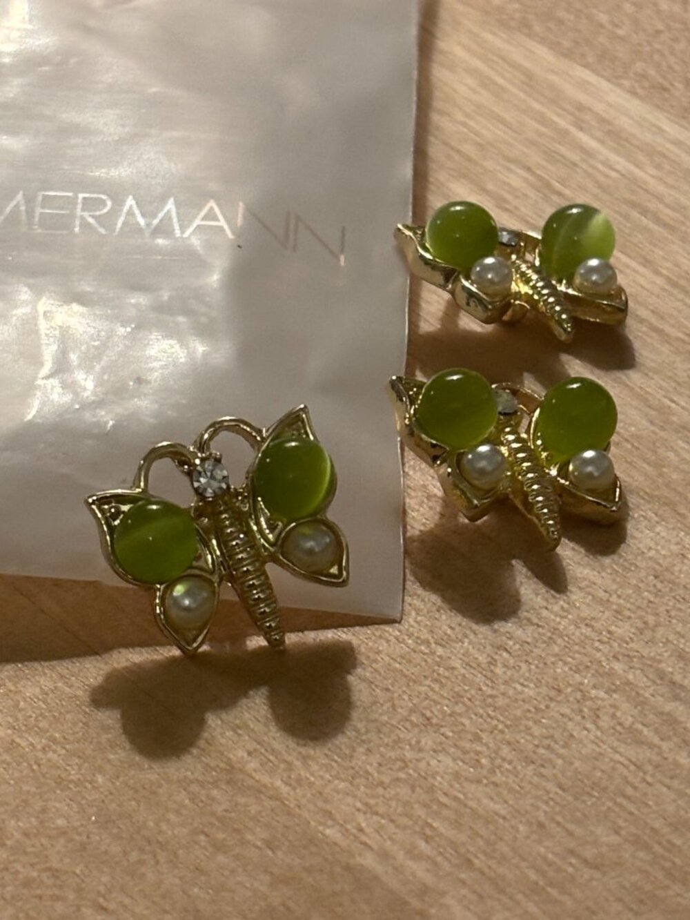Zimmermann Spare Buttons Butterfly Wonderland Botanical Lot of 3 Jewelry Quality